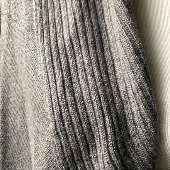 Rani Arabella shawl neck open front Margot Lori Piana cashmere cardigan gray M - Picture 4 of 10